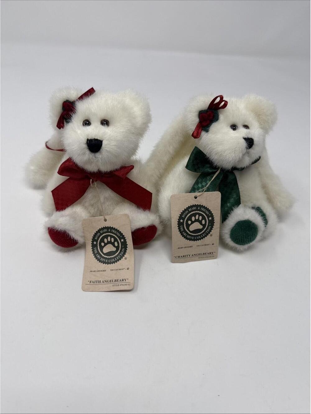 Faith And Charity Angelbeary Plush Lot Of 2 Boyds Bears